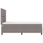 vidaXL Lit à ressorts avec matelas Taupe 140 x 200 cm tissu