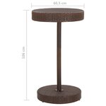 Vidaxl meubles de bar de jardin 3pièces et coussins résine tressée marron