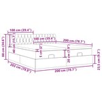 vidaXL Cadre de lit ottoman avec matelas vert foncé 200x200 cm velours