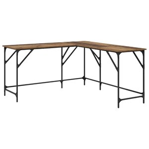 vidaXL Bureau Bois Ancien 149 x 149 x 75 cm Bois d'ingénierie