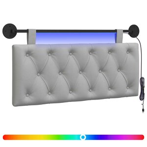 vidaXL Tête de lit suspendue Gris nuage Tissu