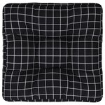 vidaXL Coussin de palette motif à carreaux noir 60x61 5x10 cm tissu