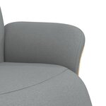 vidaXL Fauteuil inclinable avec repose-pieds gris clair tissu