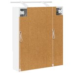 vidaXL Armoire Miroir de Salle de Bain Blanc 60 x 14.5 x 70 cm