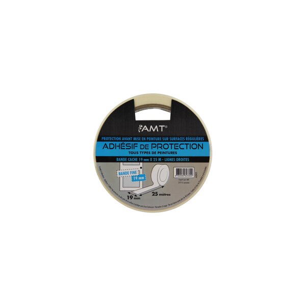 Adhésif de masquage 25 m x 19 mm tous types de peinture - amt ad01