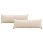 vidaXL Coussins de canapé 2 Pièces Beige 120 x 40 cm tissu