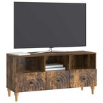 vidaXL Meuble TV Chêne Fumé 102 x 34 5 x 50 cm Bois d’ingénierie