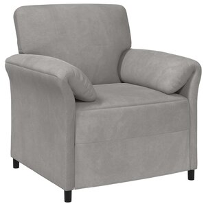 vidaXL Canapé 1 place Gris clair 88 x 83 x 95 cm Velours