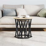 vidaXL Table basse 2 Pièces Chêne Sonoma Bois d'ingénierie et acier