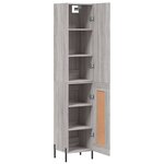 vidaXL Buffet haut Sonoma gris 34 5x34x180 cm Bois d'ingénierie