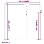 vidaXL Auvent latéral rétractable taupe 200x300 cm