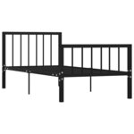 vidaXL Cadre de lit sans matelas noir métal 100x200 cm