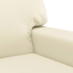vidaXL Ensemble de canapés 2 Pièces avec coussins crème similicuir