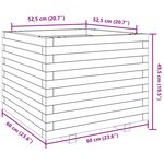 vidaXL Jardinière blanc 60x60x49 5 cm bois de pin massif