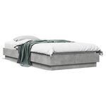 vidaXL Cadre de lit sans matelas gris béton 100x200 cm