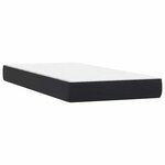 vidaXL Sommier à lattes de lit avec matelas noir 80x220 cm velours