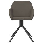 vidaXL Chaises pivotantes à manger lot de 2 Gris foncé Velours