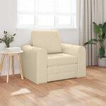 vidaXL Canapé-lit de sol 2-en-1 Crème 98x71x83 cm Tissu