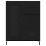 vidaXL Buffet noir 69 5x34x90 cm bois d'ingénierie