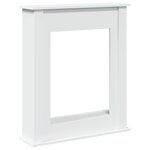 VidaXL Cadre de cheminée blanc 75x20x87 5 cm bois d'ingénierie