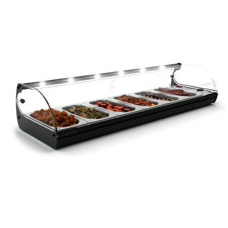 Vitrine Chaude Bain-Marie Série Standard - 840 à 1190 mm - SAYL - Sans éclairage LED1190 mm