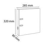 Classeur à levier en carton corail prem touch aquarel exacompta a4 - dos 8 cm