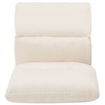 vidaXL Chaise pliable de sol Crème Microfibre