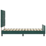 Cadre de lit vidaXL Vert foncé 90x200 cm en Velours