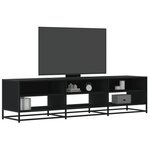 vidaXL Meuble TV noir 180x40x46 cm bois d'ingénierie