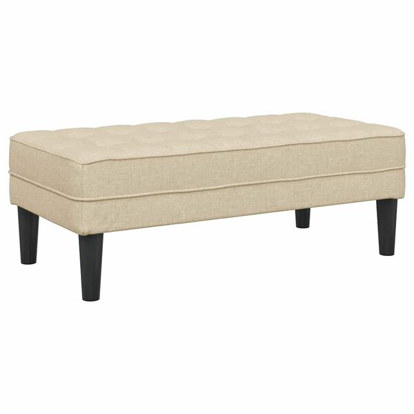 vidaXL banc Crème 113 x 57 x 39 cm tissu