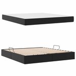 vidaXL Lit avec rangement et matelas avec matelas 2 Pièces Noir Cuir