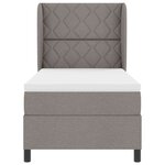 vidaXL Lit à ressorts avec matelas Taupe 100 x 200 cm tissu