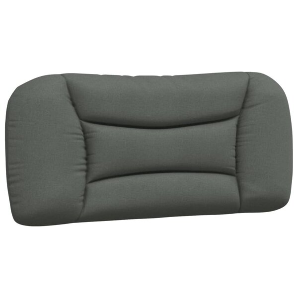 vidaXL Coussin de tête de lit gris foncé 80 cm tissu