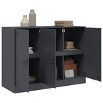 vidaXL Buffet anthracite 99x39x73 cm acier