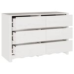 vidaXL Commode Drammen Blanc 111 x 43 x 73 5 cm Bois de pin massif