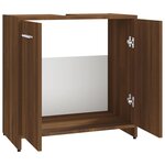 vidaXL Armoire de bain Chêne marron 60x33x60 cm Bois d'ingénierie