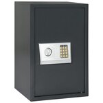 vidaXL Coffre-fort numérique électronique avec étagère Gris foncé 40x35x60 cm Acier