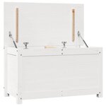 vidaXL Boîte de rangement Blanc 80x40x45 5 cm Bois massif de pin