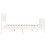 vidaXL Cadre de lit sans matelas blanc bois massif de pin