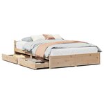 vidaXL Cadre de lit sans matelas 120x190 cm bois de pin massif