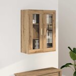 vidaXL Armoire murale suspendue chêne artisanal 69 5x34x90 cm