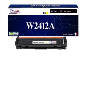 T3AZUR -Toner compatible avec HP W2412A (216A) pour HP Color LaserJet Pro MFP M182n M183fw - Jaune