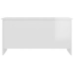 vidaXL Table basse blanc brillant 102x55 5x52 5 cm bois d'ingénierie