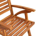 vidaXL Chaises de jardin 2 Pièces Bois d'acacia solide