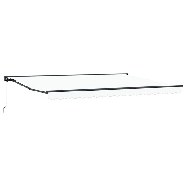 vidaXL Auvent Rétractable Blanc 450x300 cm tissu