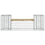 vidaXL Banc de jardin design gabion 183x41x60 5cm bois de pin imprégné