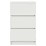 vidaXL Table de chevet avec 3 tiroirs blanc 39x35x65 cm