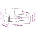 vidaXL Canapé à 2 places Crème 120 cm Similicuir