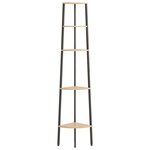 vidaXL Étagère d'angle 5 niveaux Marron clair et noir 45 5x31 5x180 cm