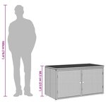 vidaXL Armoire de rangement jardin marron 110x55x60 5cm résine tressée